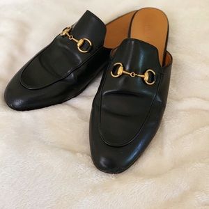 AUTHENTIC Gucci Princetown Black Leather Loafers